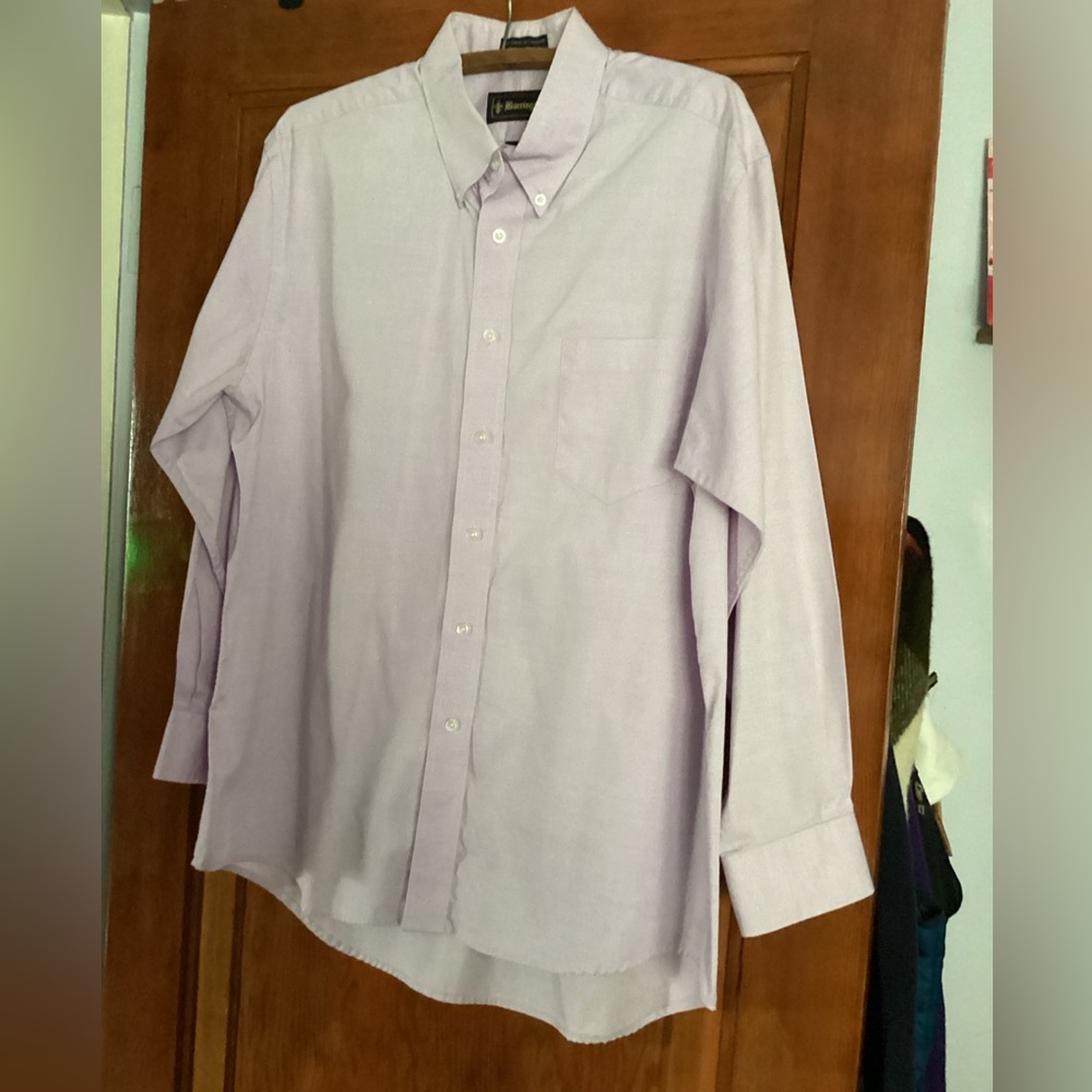 Barrington Men's Long Sleeve Button-Down Shirt in Light Lavender